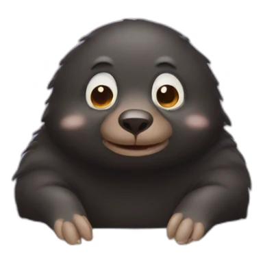 mole with no eyes sticker