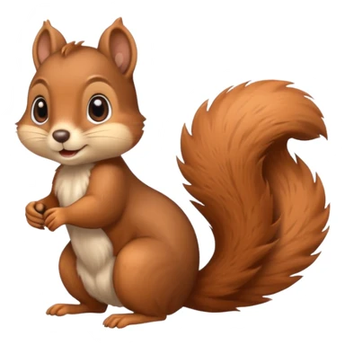 A cute little squirrel, full body.  sticker