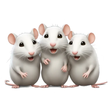 three different rats gossiping sticker