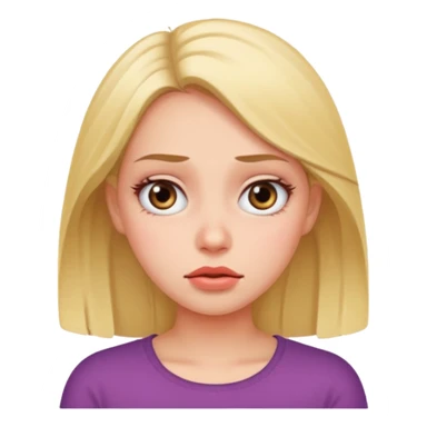 Girl rolling eyes  sticker