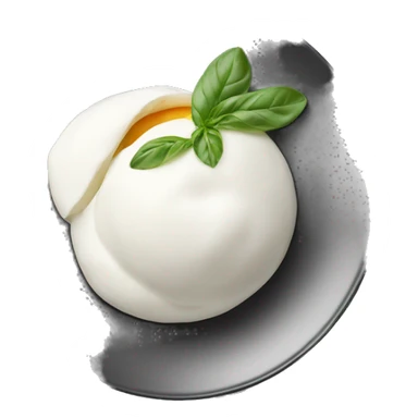Mozzarella Buratta  on a plate  sticker