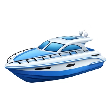 Create a realistic speedboat sticker