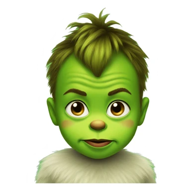 Baby dressed as the grinch sticker