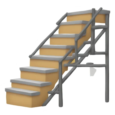Stairs with legs sticker