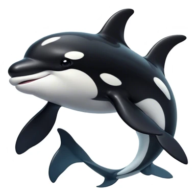 Cinematic Noble orca Portrait Emoji, Poised and majestic, with a sleek, streamlined black-and-white body, piercing intelligent eyes, and a powerful, commanding presence, Simplified yet sharp and sophisticated features, highly detailed, glowing with a soft oceanic radiance, high shine, intelligent and formidable, stylized with an air of deep-sea dominance, focused and alert, soft glowing outline, capturing the essence of an apex predator that appears ready to surge out of the waves with effortless authority! sticker