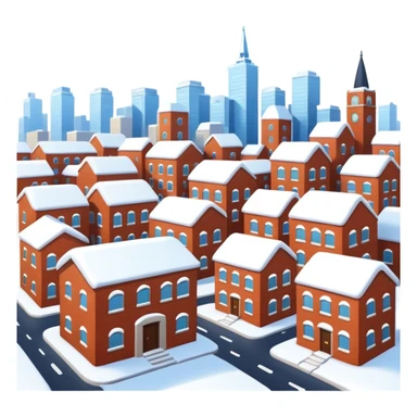 city snowing sticker