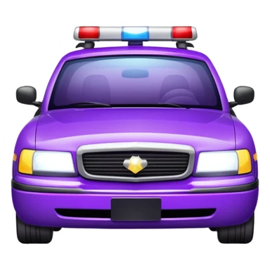 glitter purple police car light sticker