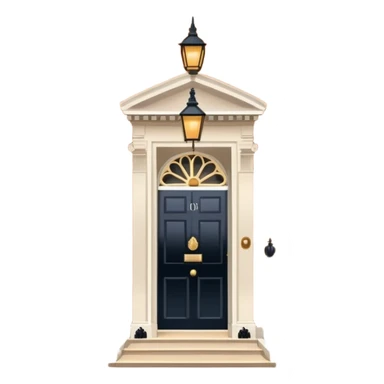 classic British government building like 10 Downing Street sticker