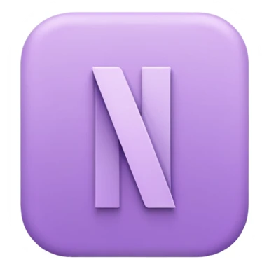 Netflix aesthetic "N" logo in pastel purple sticker