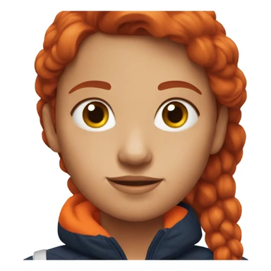 Auburn haired girl with a Red Bull sticker