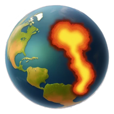 panet earth with heat sticker