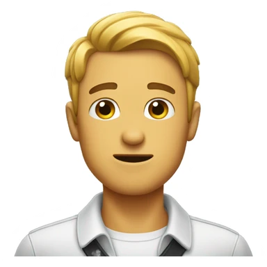 awkward emoji, guy pulling his collar with his hand sticker
