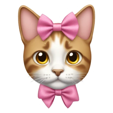 Cat wearing bows in hair sticker