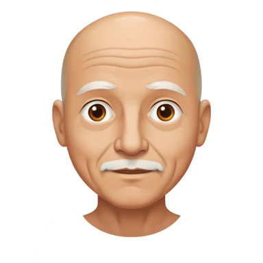 Hombre de 64 años y calvo sticker