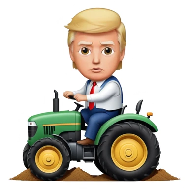 Trump getting ran over by tractor sticker