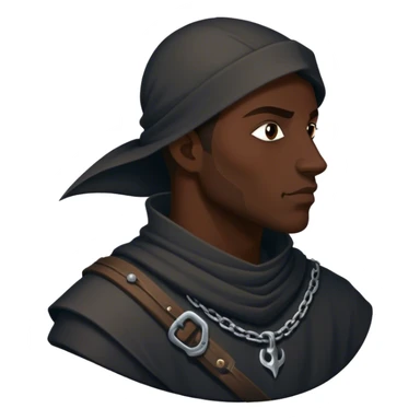 medieval theif seen in profile sticker