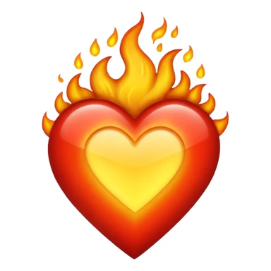 Make flaming hearts in all colours sticker