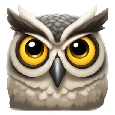 a top down view of an owl sticker