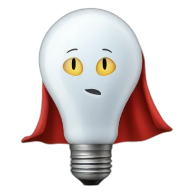 bulb with superman cape not male sticker