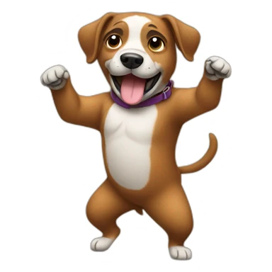 Perro bailando sticker
