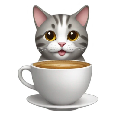 cat-with-coffee sticker