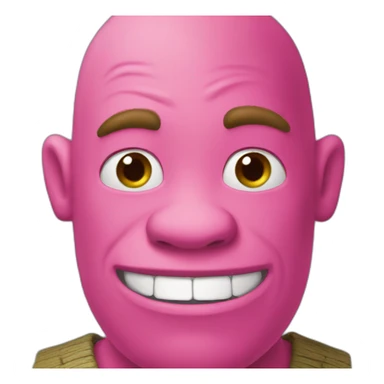 Pink Shrek sticker
