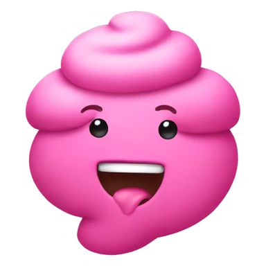 Pink poop emoji  sticker