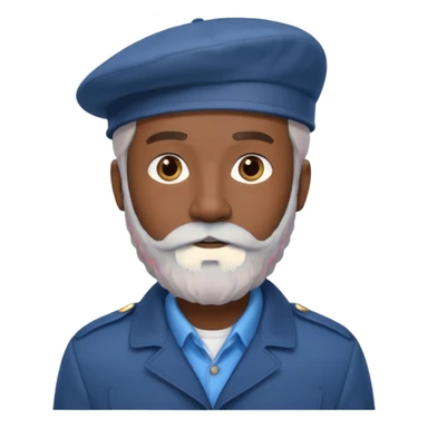 Man with Light Grey Beret – Beard, blue jacket, dark skin.







 sticker