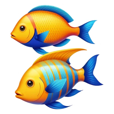 Tropical fish sticker