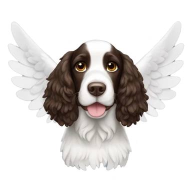 Springer spaniel with angel wings sticker