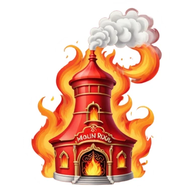 Moulin rouge fire sticker