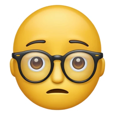 Emoji con lentes y que esté triste  sticker