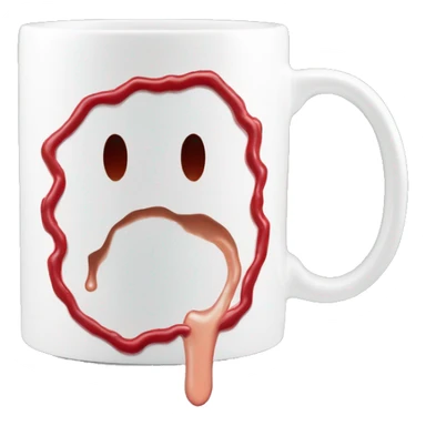 lipstick stain on coffee mug sticker