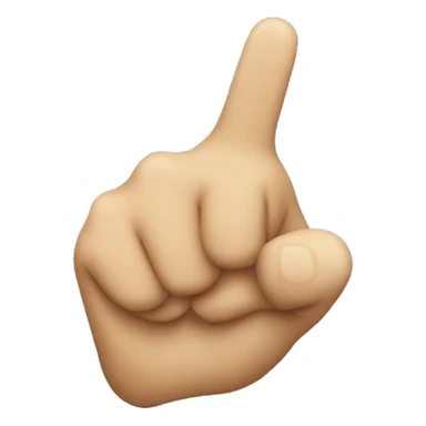 Pointing finger puffs up sticker