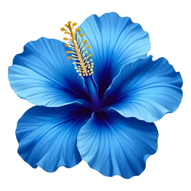 blue hibiscus flower with shades of blue  sticker