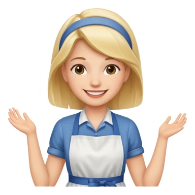 girl with apron sticker
