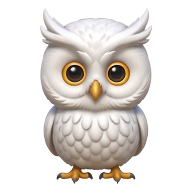 “3D emoji of a magical [white 🦉], Harry Potter style, Hogwarts magic, fantasy atmosphere, soft glow, cinematic lighting, high detail” sticker