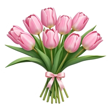 Light pink tulip bouquet  sticker