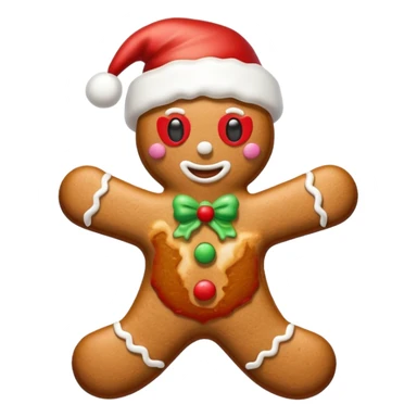 Christmas gingerbread white  sticker
