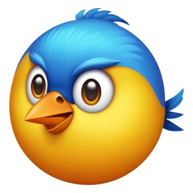 Bird with big balls sticker