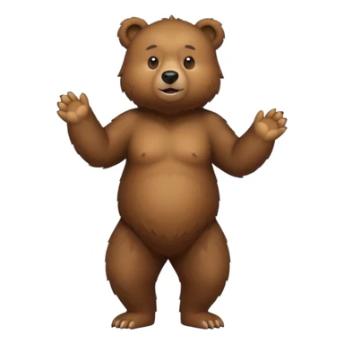 Un oso parado en 2 patas de lado sticker