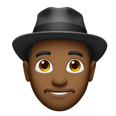 En haj me en hatt sticker