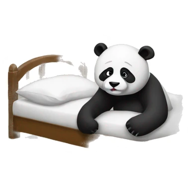 Ill Panda in bed sticker