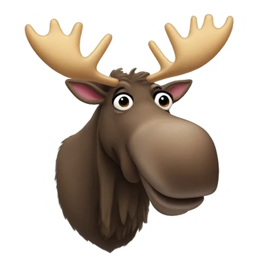 moose with heart eyes sticker