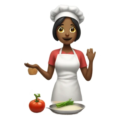 Cooking in kitchen sticker