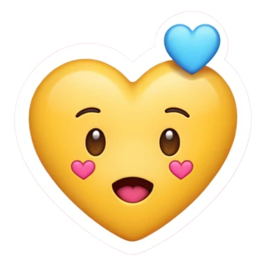 Emoji that farts hearts  sticker