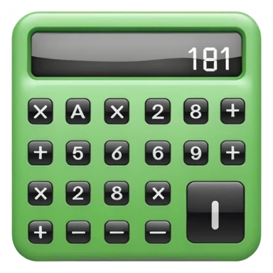 green calculator sticker