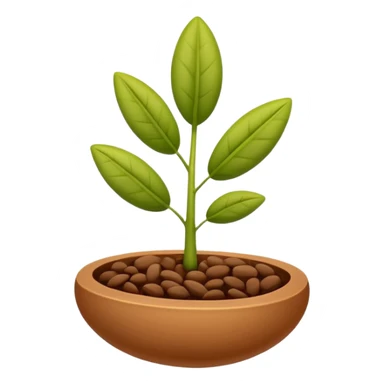 a plant seed brown sticker