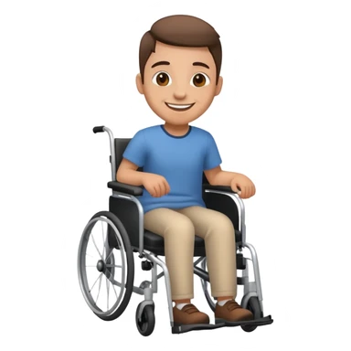 Person in wheelchair smiling sticker