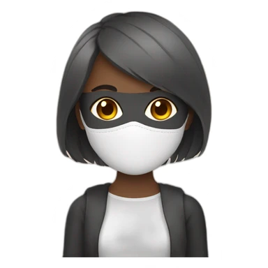 Fille avec un masque chat sticker